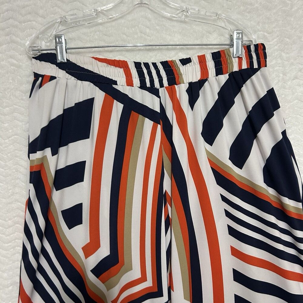 Ashley Stewart Pants 22 Orange Wide Leg Plus Size Coastal Beach Resort Relaxed - Picture 3 of 8
